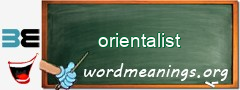 WordMeaning blackboard for orientalist